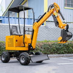 Only for Pickup MMS 1 Ton Mini Excavator with Wheels, 13.5HP Rato Engine,Mechanical Thumb Clamp,
