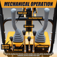 Only for Pickup MMS 1 Ton Mini Excavator with Wheels, 13.5HP Rato Engine,Mechanical Thumb Clamp,
