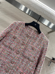 This slubby round-neck dress jacket