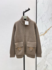 Wool knitted jacket