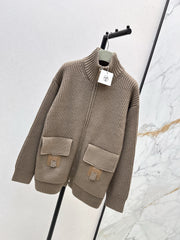 Wool knitted jacket