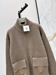 Wool knitted jacket