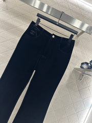 Flared Velvet Retro Trousers