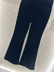 Flared Velvet Retro Trousers