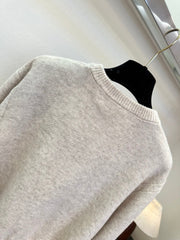 3D Embroidered Letter Knit Sweater
