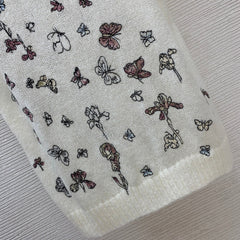 Butterfly Embroidered Stretch Knit Vest