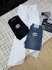 Embroidered Back Pocket Flared Jeans