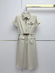 Workwear-style shirt dress