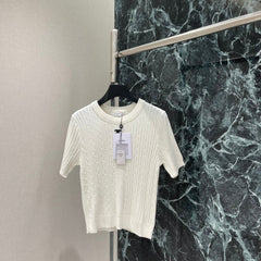 Cable Knit Short-Sleeve Top