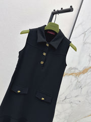 26SS — New Sleeveless Dress with Metal Buckle Decoration