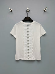 26 New Style: Short-Sleeve T-Shirt with Lace Cutout Back