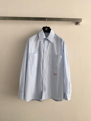 Light Blue Striped Long Shirt