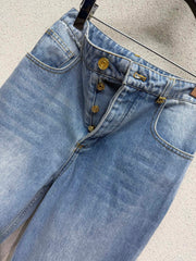 Straight-leg jeans