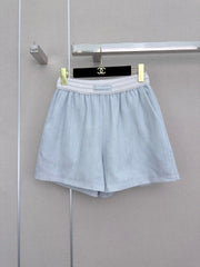 Chanel/Elastic-waist shorts