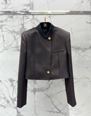 Chanel/Beige Half-Zip Knit Top