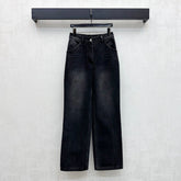 Chanel/Embroidered Straight-Leg Denim Trousers