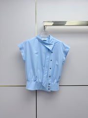 Chanel/Stand-collar top