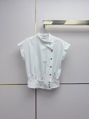 Chanel/Stand-collar top
