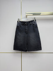 Chanel/Embroidered Straight-Leg Denim Trousers
