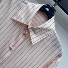 Chanel/Striped Shirt with Self-Tie Waist