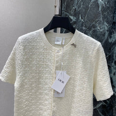 Short-Sleeve Knit Cardigan