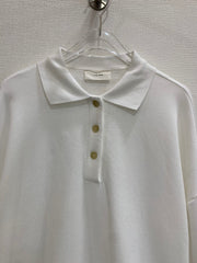 The Row/26 Button-Up Long Sleeve Sweatshirt