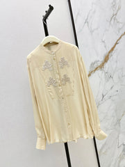 Brunello Cucinelli/26SS New Stand-Collar Shirt