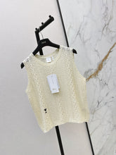 Sleeveless Crew-Neck Knit Top