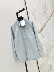 Vintage-Washed Denim Shirt