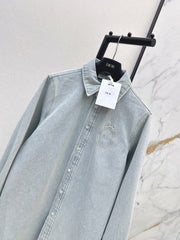 Vintage-Washed Denim Shirt