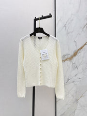 V-Neck Knit Cardigan