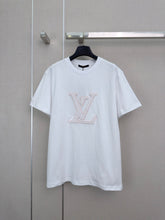 Letter-print crew-neck short-sleeve T-shirt