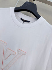 Letter-print crew-neck short-sleeve T-shirt