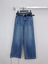 Logo Wide-Leg Denim Pants