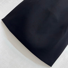 Fabric-Covered Button Metal Belt Dress