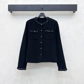 Raw-edge corduroy jacket