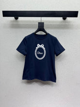Dior/26SS Embroidered Logo Short-Sleeve T-Shirt
