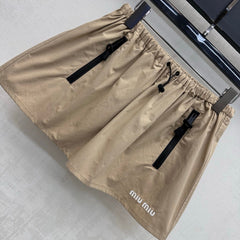 MiuMiu/26 New Embroidered Utility Mini Skirt