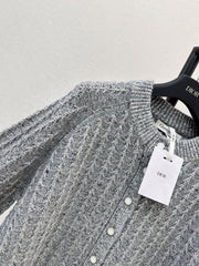 Iridescent Sequin-Embellished Cashmere Cardigan
