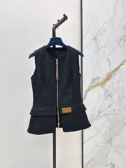 Black Denim Vest
