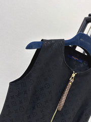 Black Denim Vest