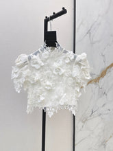 zimmermann/26ss 3D Floral Sleeveless Cropped Top