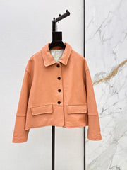 Hermès/26Ss Fall-Winter Latest Lambskin Jacket