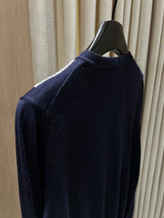 Lace-Trimmed Knit Cardigan