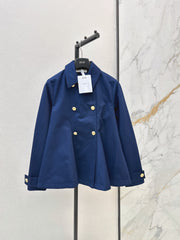 Navy Blue Cropped Jacket
