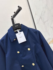Navy Blue Cropped Jacket