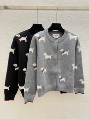 Thom Browne/26 New Puppy Knit Cardigan