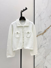 Chanel/26 Early Autumn Latest Coco Girl Polo Collar Knit Cardigan