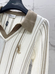 Yves Saint Laurent/26 New Kids' Colorblock Two-in-One Collar Knit Sweater
