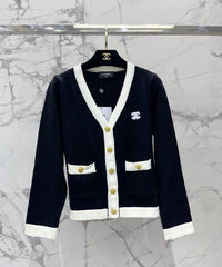 chanel/26 New Jacquard V-Neck Knit Cardigan